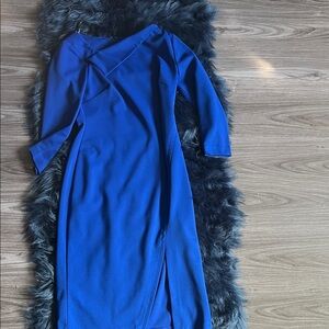 Calvin Klein Royal Blue Long Sleeve Dress